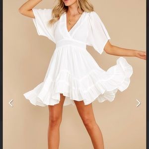 Red dress boutique swing me up white dress
